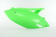 Right Side UFO Green Side Number Plates replacement plastics for 09-12 Kawasaki KX250F, KX450F dirt bikes.