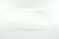 Right Side UFO White Side Number Plates replacement plastics for 09-12 Kawasaki KX250F, KX450F dirt bikes.