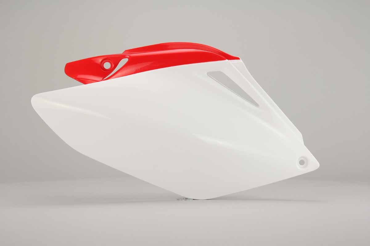 ボディボード ホワイト/レッド 専用カバー付き Polisport White, Red Side Number Plates 06-09 CRF250