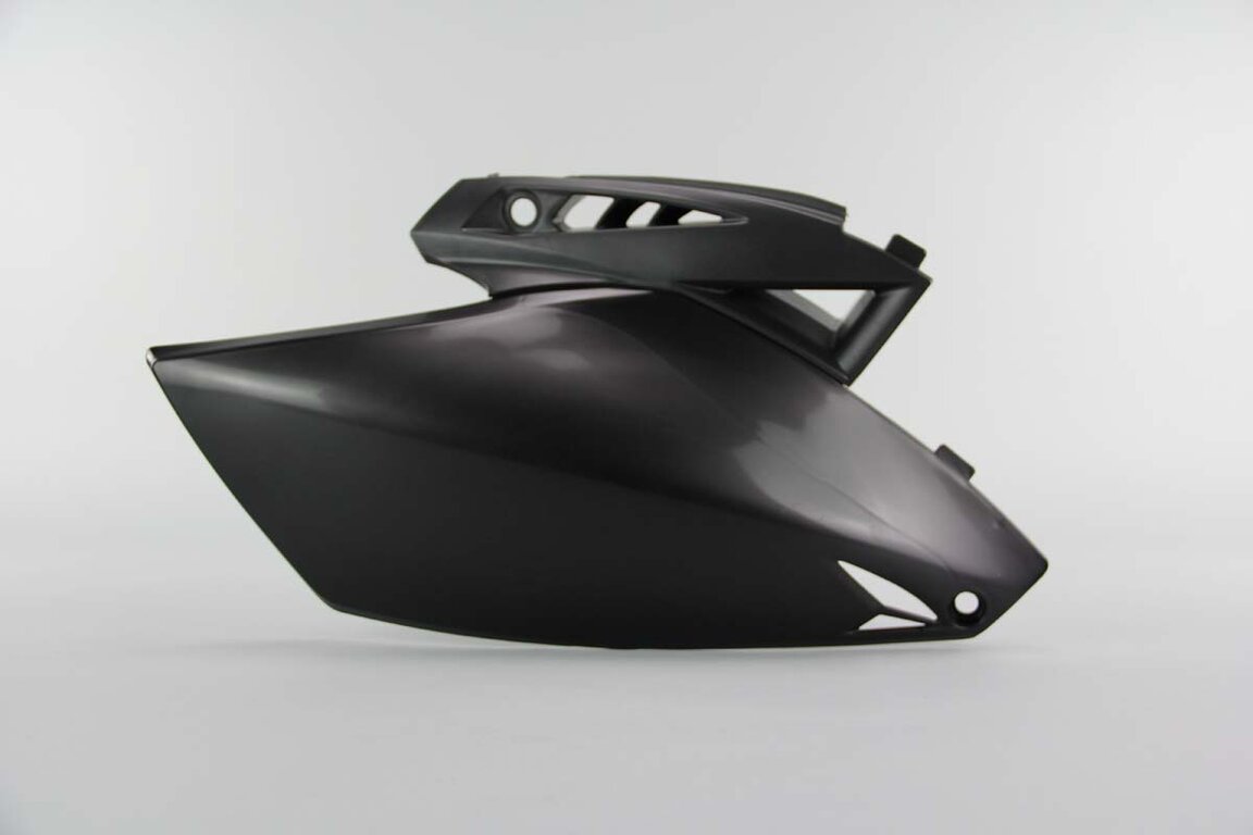 Right Side UFO Black Side Number Plates replacement plastics for 10-13 Yamaha YZ250F dirt bikes.