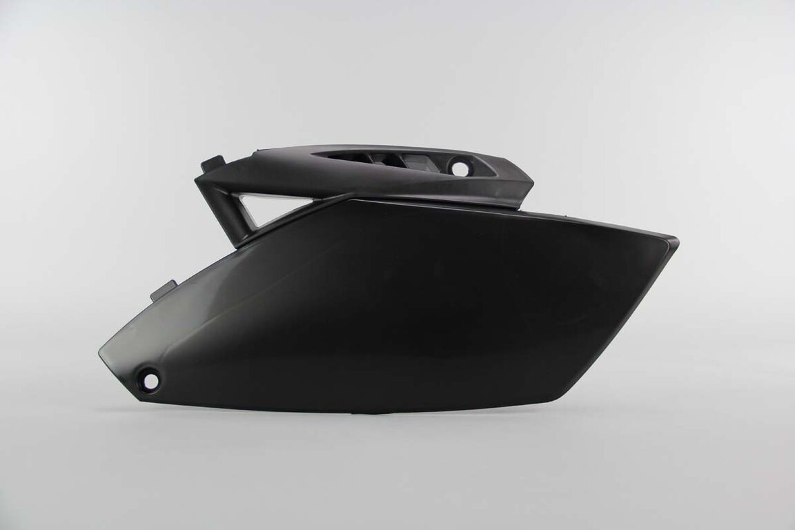 Left Side UFO Black Side Number Plates replacement plastics for 10-13 Yamaha YZ250F dirt bikes.