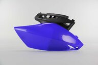 Right Side UFO Blue / Black Side Number Plates replacement plastics for 10-13 Yamaha YZ250F dirt bikes.
