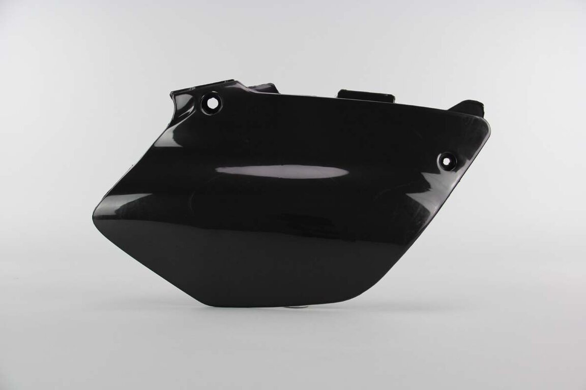 Right Side UFO Black Side Number Plates replacement plastics for 02-14 Yamaha YZ125, YZ250 dirt bikes.