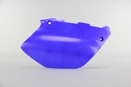 Right Side UFO Blue Side Number Plates replacement plastics for 02-14 Yamaha YZ125, YZ250 dirt bikes.
