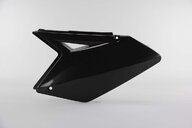 Left Side UFO Black Side Number Plates replacement plastics for 07-09 Suzuki RMZ250 dirt bikes.