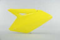 Left Side UFO Yellow Side Number Plates replacement plastics for 07-09 Suzuki RMZ250 dirt bikes.