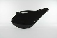 Right Side UFO Black Side Number Plates replacement plastics for 99-02 Kawasaki KX dirt bikes.