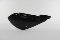 Right Side UFO Black Side Number Plates replacement plastics for 00-26 Kawasaki, Suzuki KLX110, KX65, RM65 dirt bikes.