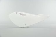 Right Side Polisport White Side Number Plates replacement plastics for 00-26 Kawasaki, Suzuki KLX110, KX65, RM65 dirt bikes.