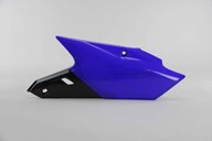 Left Side Polisport Blue / Black Side Number Plates replacement plastics for 14-19 Yamaha YZ250F, YZ250FX, YZ450F, YZ450FX dirt bikes.