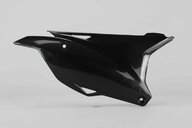 Right Side UFO Black Side Number Plates replacement plastics for 14-26 Kawasaki KX100, KX112, KX85 dirt bikes.