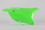 Right Side UFO Green Side Number Plates replacement plastics for 14-26 Kawasaki KX100, KX112, KX85 dirt bikes.