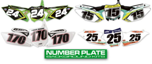 MX Graphics Dirt Bike Number Plate Decals