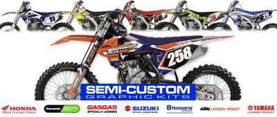 MX Graphics Dirt Bike Decals Semi Custom Kit