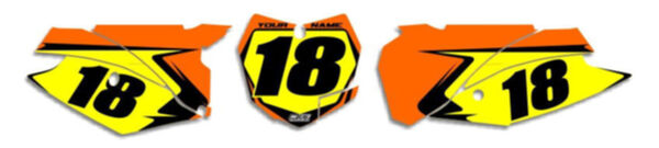 MX Graphics Dirt Bike Decals KTM T-4 Number Plates