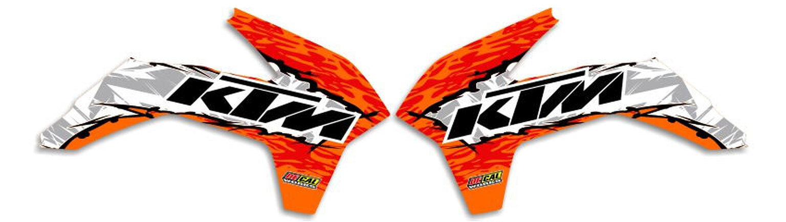 MX Graphics Dirt Bike Decals KTM T-10 Ready Made Rad Kit
