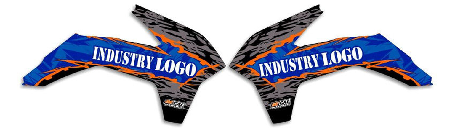 MX Graphics Dirt Bike Decals KTM T-10 Semi Custom Rad Kit