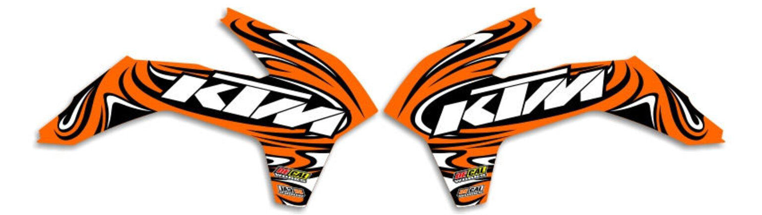 MX Graphics Dirt Bike Decals KTM T-7 Ready Made Rad Kit