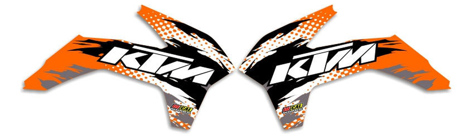 MX Graphics Dirt Bike Decals KTM T-8 Ready Made Rad Kit