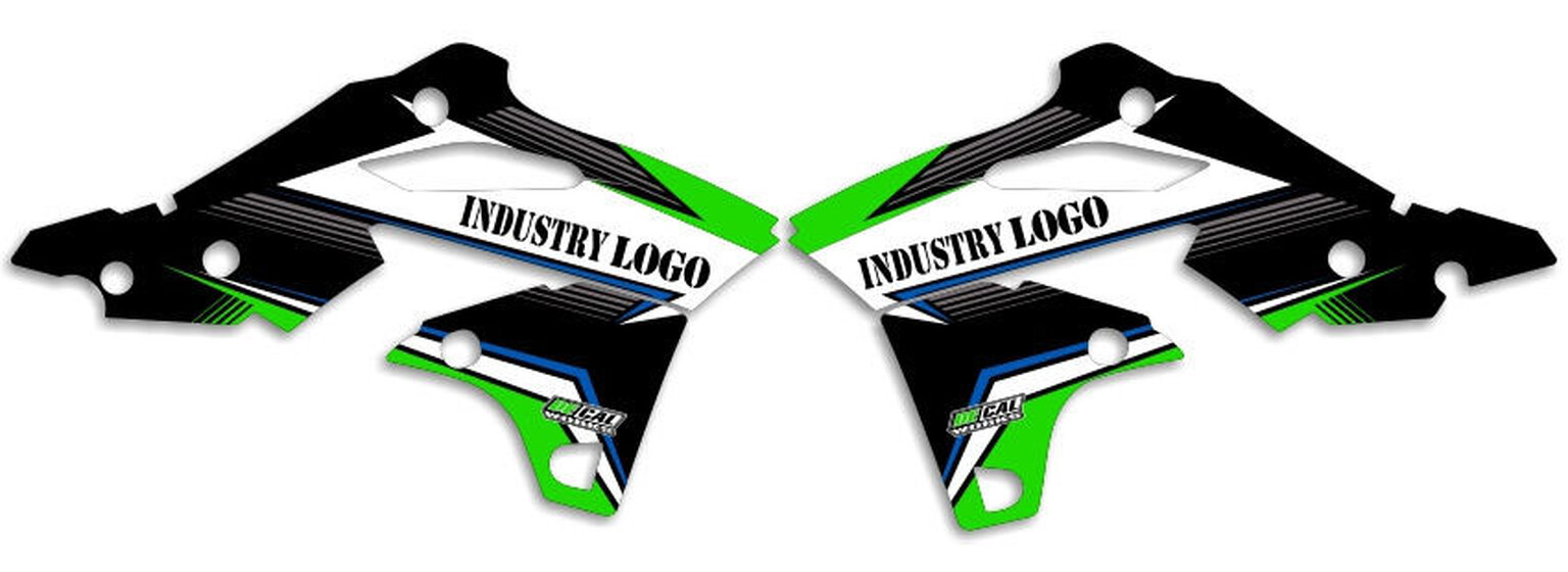 MX Graphics Dirt Bike Decals Kawasaki T-12 Semi Custom Rad Kit
