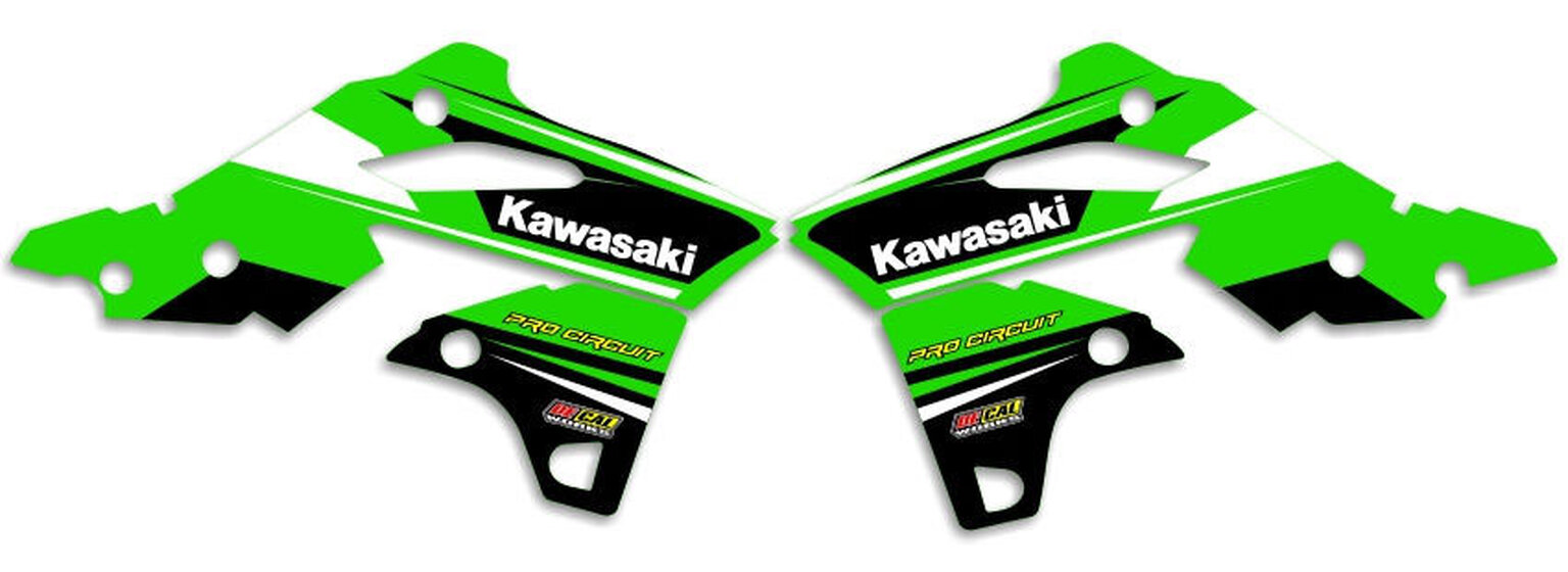 MX Graphics Dirt Bike Decals Kawasaki T-1 Ready Made Rad Kit