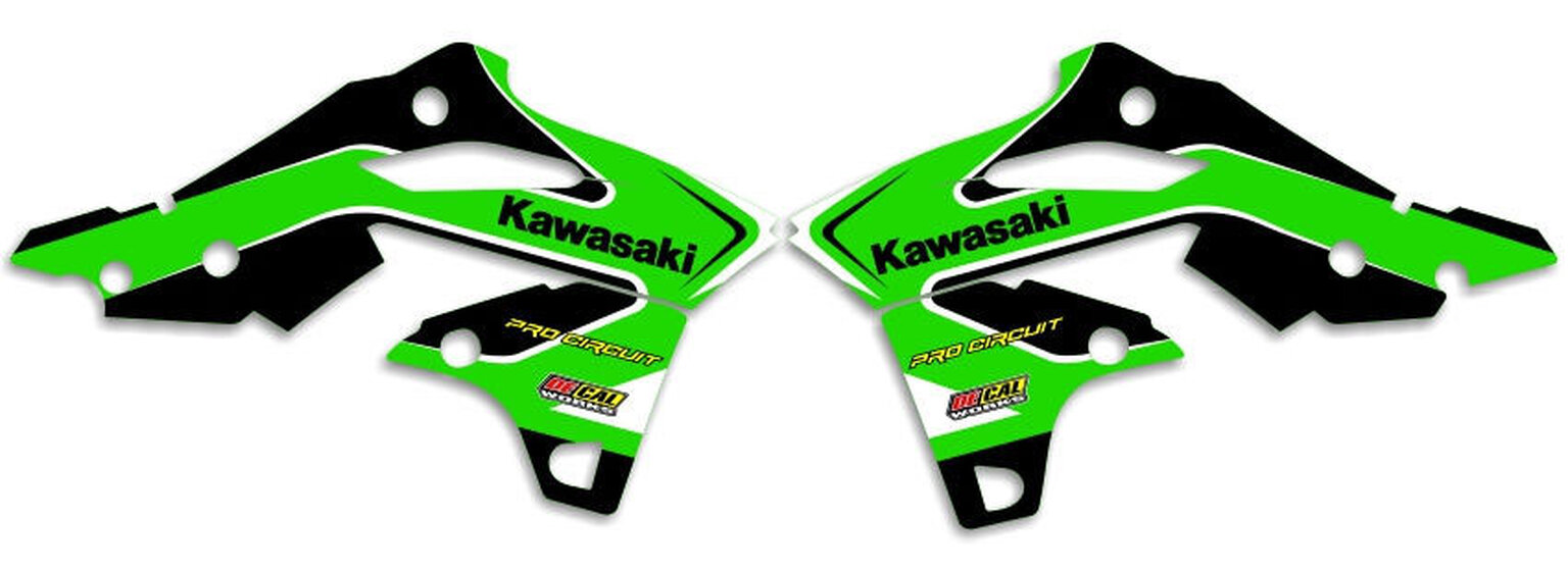 MX Graphics Dirt Bike Decals Kawasaki T-2 Ready Made Rad Kit