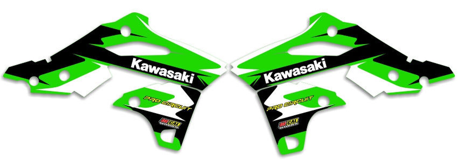 MX Graphics Dirt Bike Decals Kawasaki T-4 Ready Made Rad Kit
