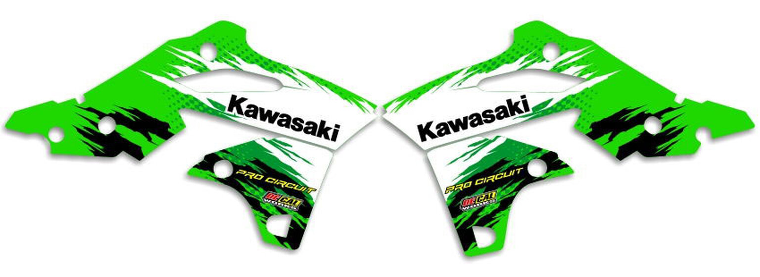 MX Graphics Dirt Bike Decals Kawasaki T-8 Ready Made Rad Kit