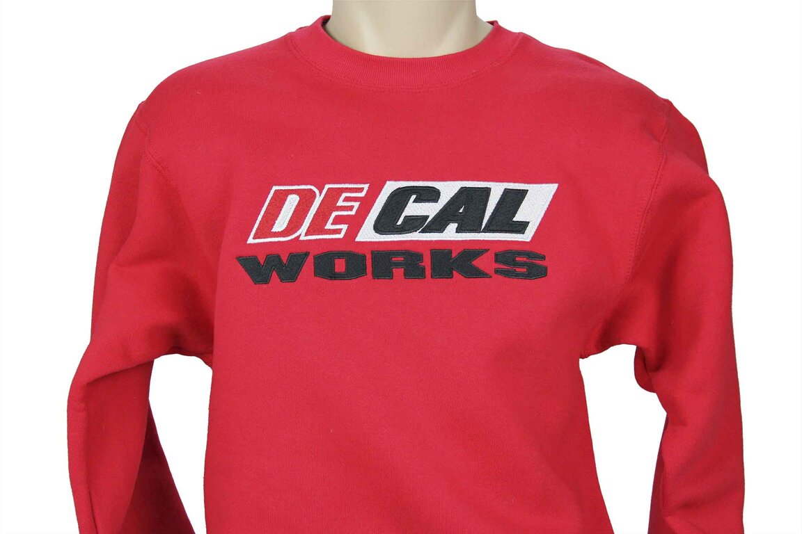 Red Big Front Embroidered Sweatshirt for   