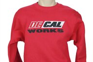 Red Big Front Embroidered Sweatshirt for   