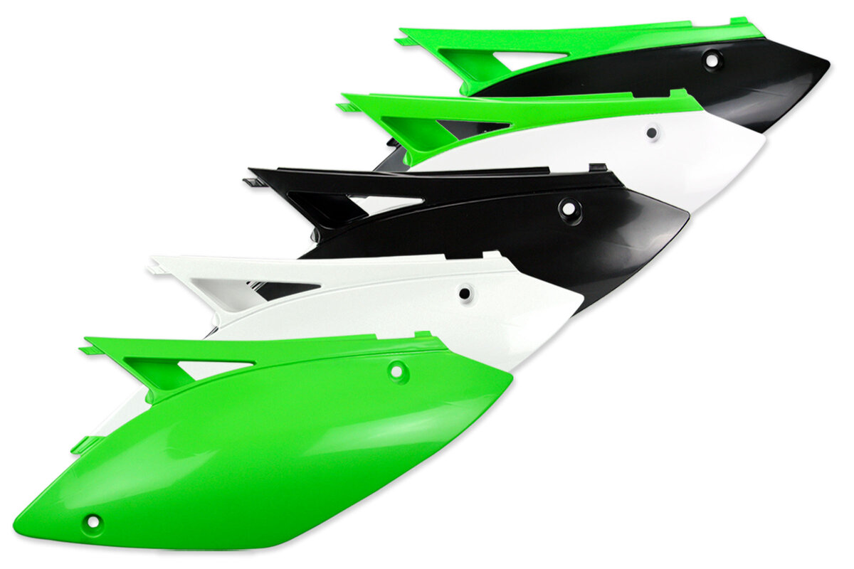 DeCal Works Side Number Plates 09-12 KX250F, KX450F
