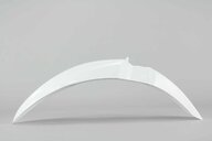 Polisport White Front Fender replacement plastics for 14-26 Kawasaki KX100, KX112, KX85 dirt bikes 360 view