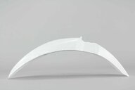 UFO White Front Fender replacement plastics for 14-25 Kawasaki KX100, KX112, KX85 dirt bikes 360 view