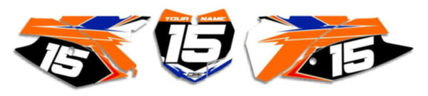 MX Graphics Dirt Bike Decals KTM T-15 Number Plates