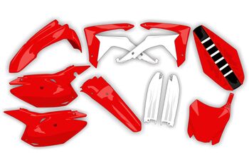 Complete Plastic Kit With Lower Forks & Seat Cover for Honda: CRF450R (2002-03) | DeCal Works