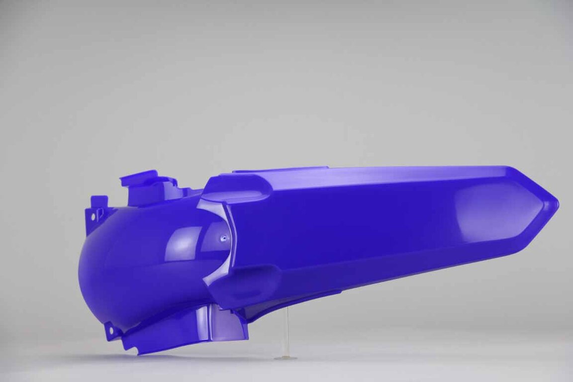 UFO Blue Rear Fender replacement plastics for 02-22 Yamaha YZ125, YZ250 dirt bikes 360 view