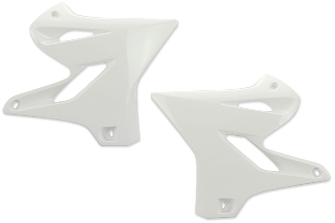 UFO White Radiator Shroud Set for Yamaha: YZ125 (2002-2021), YZ125X (2020-2022), YZ250 (2002-2021), YZ250X (2016-2022)