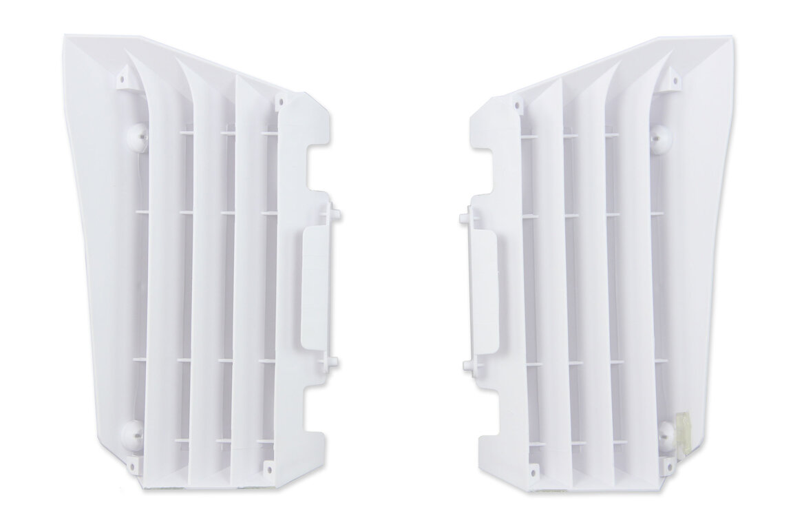 Polisport White Radiator Louvers for Yamaha: WR250F (2015-2019), YZ250F (2014-2018), YZ450F (2014-2017)