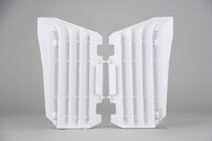 Polisport White Radiator Louvers replacement plastics for 14-19 Yamaha WRF, YZ250F, YZ450F, YZ450FX dirt bikes 360 view