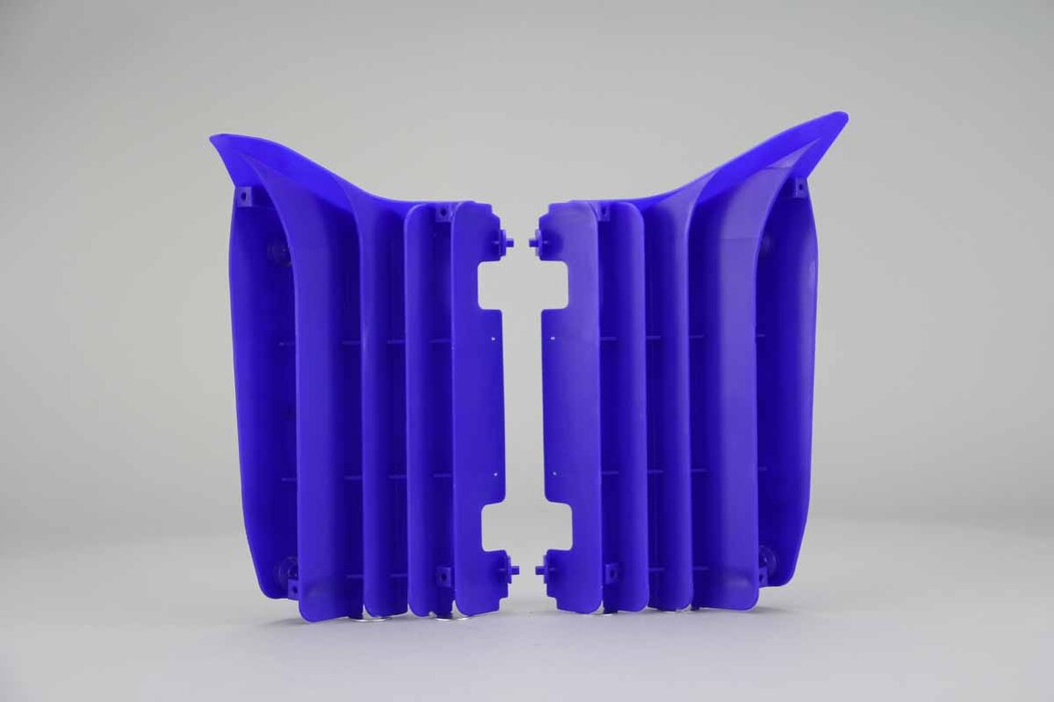 Polisport Blue Radiator Louvers replacement plastics for 10-13 Yamaha YZ250F dirt bikes 360 view