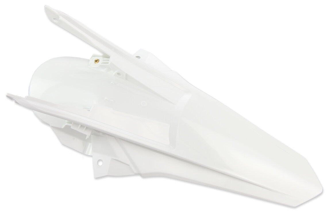 Polisport White Rear Fender for KTM: SX125 (2016-2018), SX150 (2016-2018), SX250 (2017-2018), SXF250 (2016-2018), SXF250FE (2015-2017), SXF350 (2016-2018), SXF450 (2016-2018), SXF450FE (2015-2017), XC250 (2017-2018), XC300 (2017-2018), XCF250 (2016-2018), XCF350 (2016-20...and more