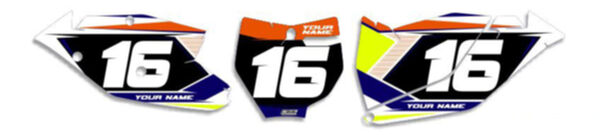 MX Graphics Dirt Bike Decals KTM T-16 Number Plates