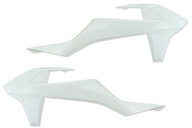Polisport White Radiator Shroud Set for KTM: EXC250F (2017-2019), EXC300 (2017-2019), EXC350F (2017-2019), EXC450F (2017-2019), EXC500F (2017-2019), SX125 (2016-2018), SX150 (2016-2018), SX250 (2017-2018), SXF250 (2016-2018), SXF250FE (2015-2017), SXF350 (2016-2018), SXF450 (201...and more