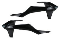 Polisport Black Radiator Shroud Set for KTM: EXC250F (2017-2019), EXC300 (2017-2019), EXC350F (2017-2019), EXC450F (2017-2019), EXC500F (2017-2019), SX125 (2016-2018), SX150 (2016-2018), SX250 (2017-2018), SXF250 (2016-2018), SXF250FE (2015-2017), SXF350 (2016-2018), SXF450 (201...and more