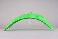 Polisport Green Front Fender replacement plastics for 03-27 Kawasaki KLX, KX, KX250F, KX450F dirt bikes 360 view