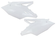 Polisport White Side Number Plates for Kawasaki: KX250F (2017-2020), KX450F (2016-2018)