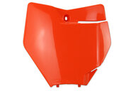 Polisport Orange Front Number Plate for KTM: SX125 (2016-2018), SX150 (2016-2018), SX250 (2017-2018), SXF250 (2016-2018), SXF250FE (2015-2017), SXF350 (2016-2018), SXF450 (2016-2018), SXF450FE (2015-2017), XC250 (2017-2018), XC300 (2017-2018), XCF250 (2016-2018), XCF350 (2016-20...and more