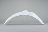 Polisport White Front Fender replacement plastics for 03-26 Kawasaki KLX, KX, KX250F, KX450F dirt bikes 360 view