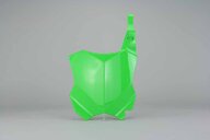 Polisport Green Front Number Plate replacement plastics for 16-26 Kawasaki KLX, KX250F, KX450F dirt bikes 360 view