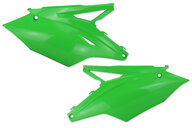 Polisport Green Side Number Plates for Kawasaki: KX250F (2017-2020), KX450F (2016-2018)